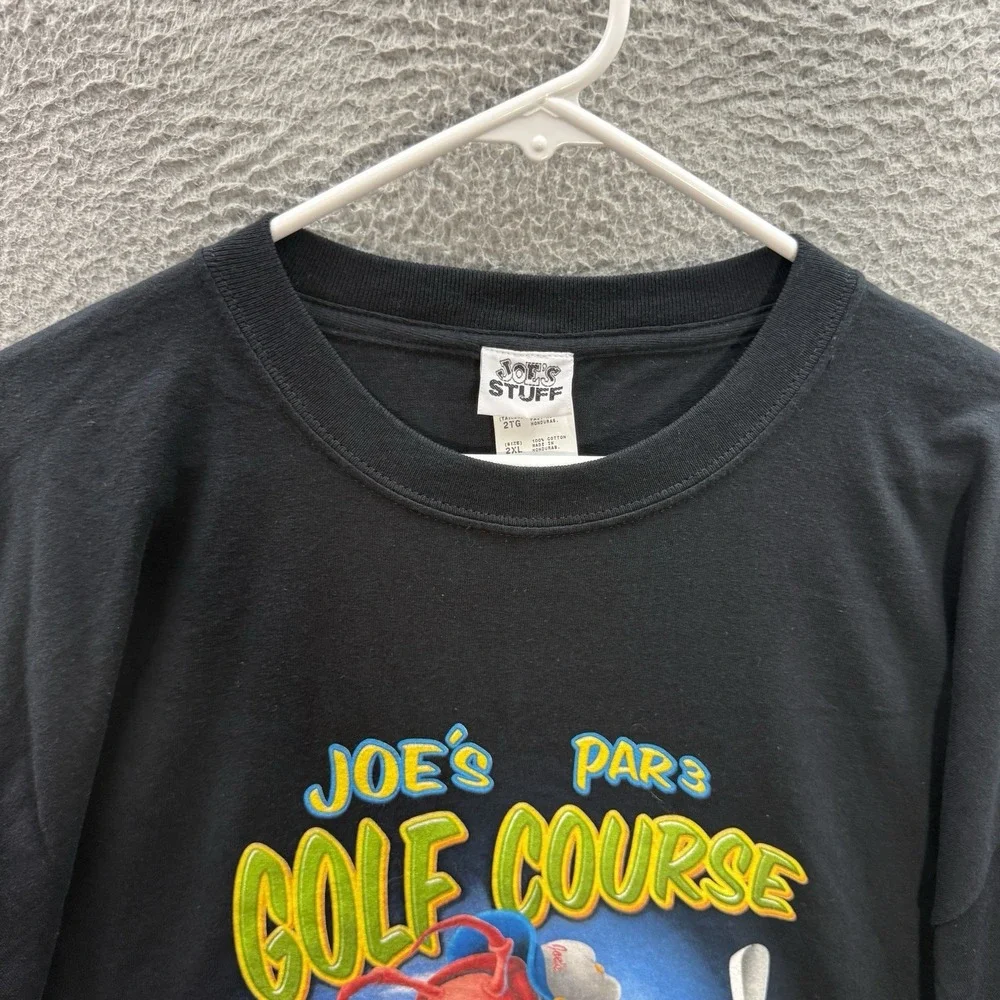 Vintage Joes Crab Shack Shirt Adult‎ 2XL XXL Black Crewneck Grunge 90s Y2K Golf
